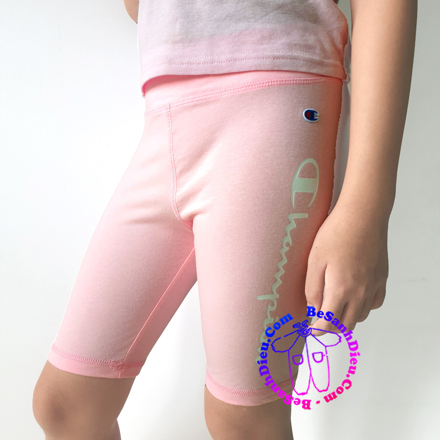 Quần legging lửng siêu đẹp hàng xuất xịn cho bé gái từ 20kg đến 39kg màu hồng phấn