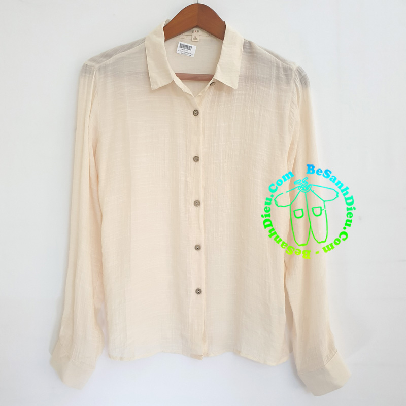 Áo sơ mi trắng nữ form rộng thanh lịchthời trang linen cao cấp  OMEELY  FASHION